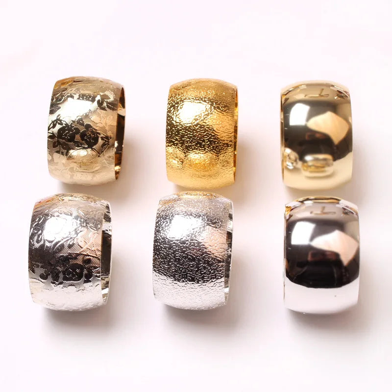 Hotel model room golden ring napkin buckle napkin ring Western restaurant metal napkin circle cloth ring