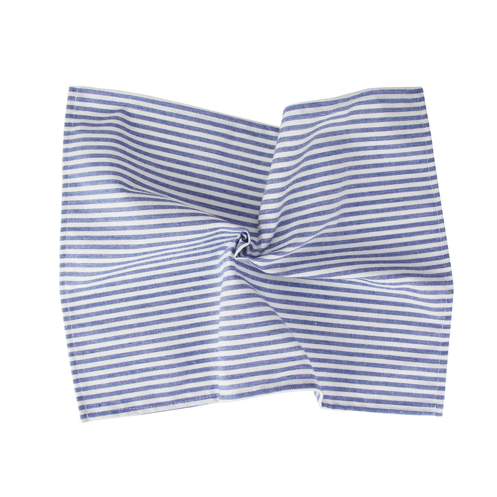 Plain Striped Linen Cotton Blended Dinner Cloth Napkins Placemats Tea Towels Set of 12 (40 x 30 cm) for Events & Home Use