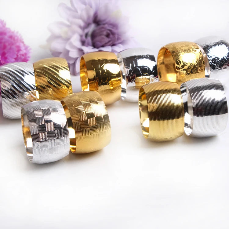 Hotel model room golden ring napkin buckle napkin ring Western restaurant metal napkin circle cloth ring