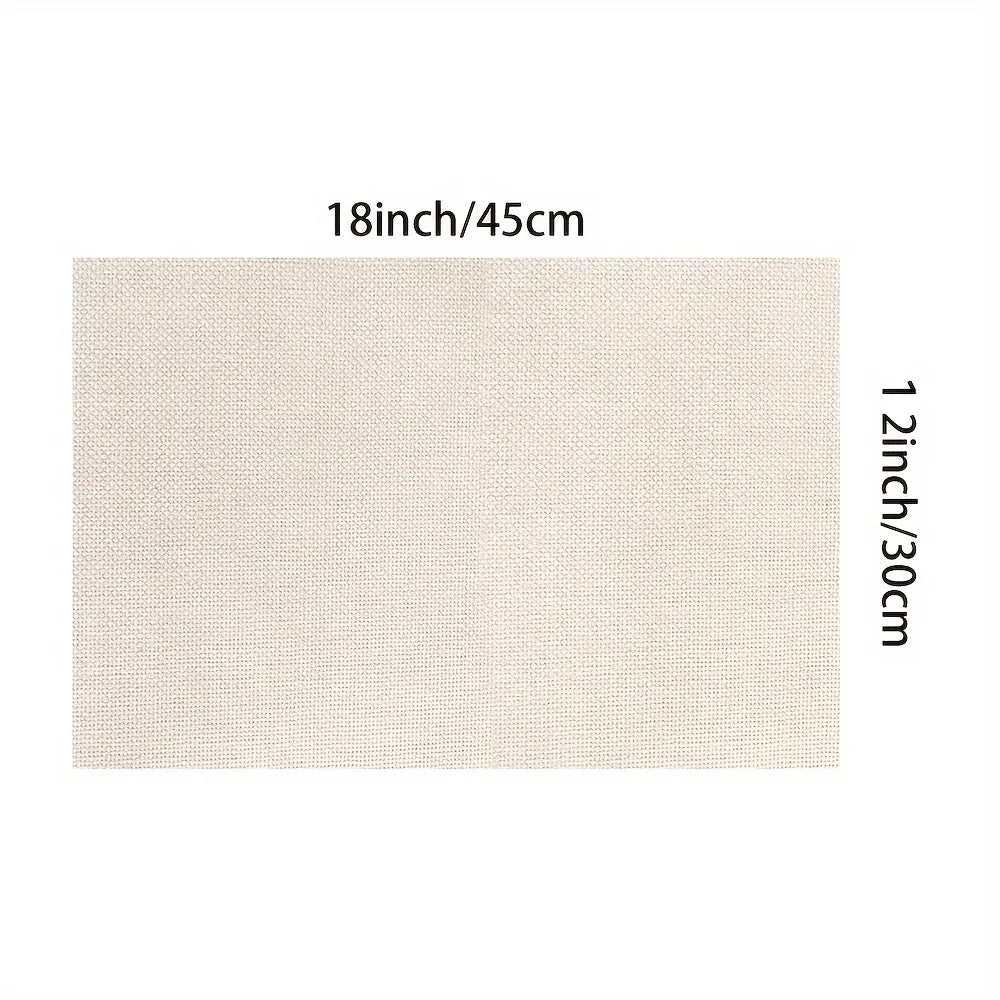 VIKAMA Linen Placemat with Christmas Element Printing Dirt Resistant Tabletop Placemat Suitable Party Kitchen and Restaurant