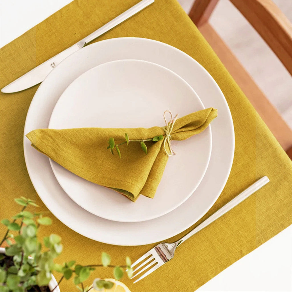 Set Of 6 40x40cm Table Cloth Napkins Durable Polyester Thicken Placemat Reusable for Kitchen Dining  Wedding Decoration