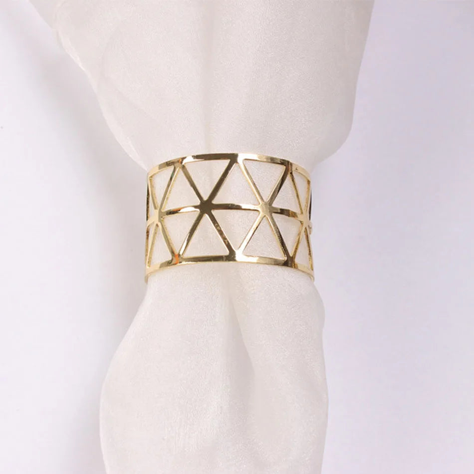 4PCS Metal Napkin Rings,Simple Ring Models Napkin Buckle, Wedding Napkin Holder,for Dining Room Family Dinner Table Decor