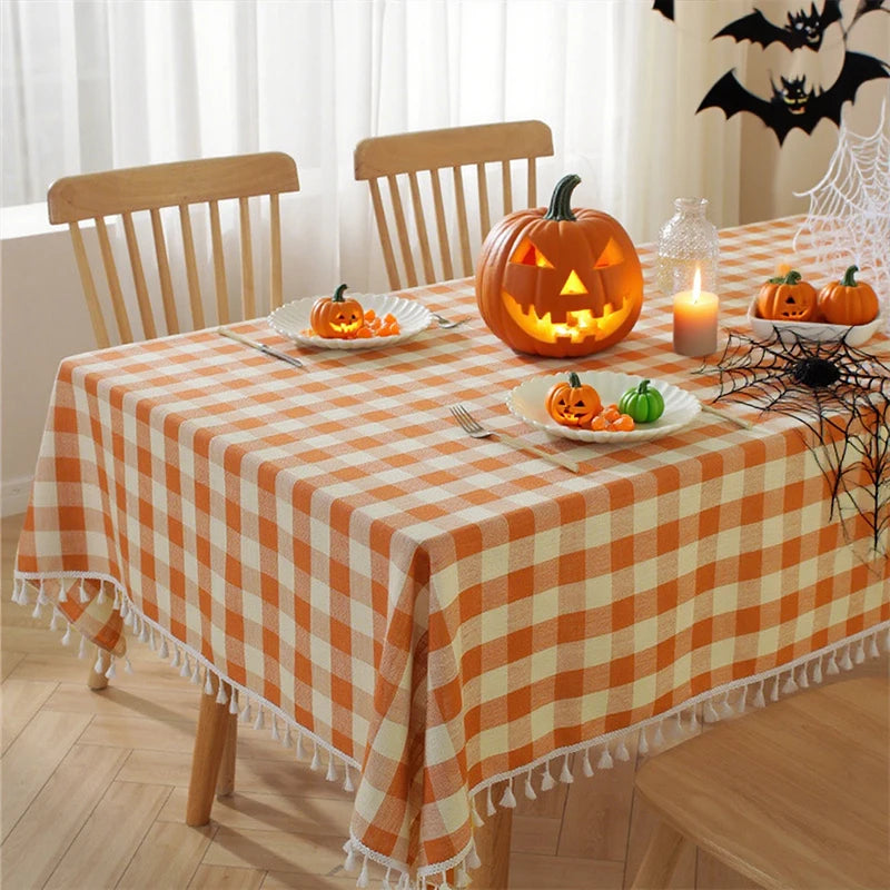 European Style Fresh Checkered Tablecloth For Kitchen, Wedding, And Holiday Dining Table Decoration