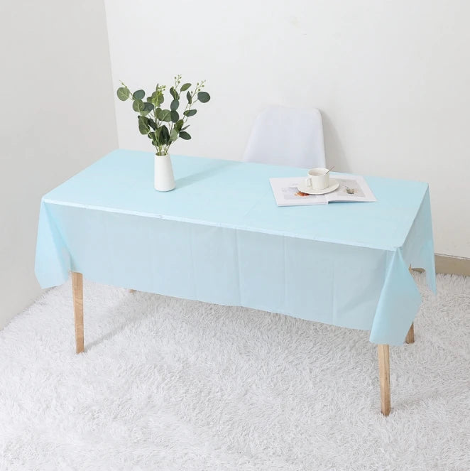 1pc Reusable Tablecloths 137x183cm BPA Free Plastic Dining Table Cover Cloth for Parties Picnic Camping Disposable Tablecloths