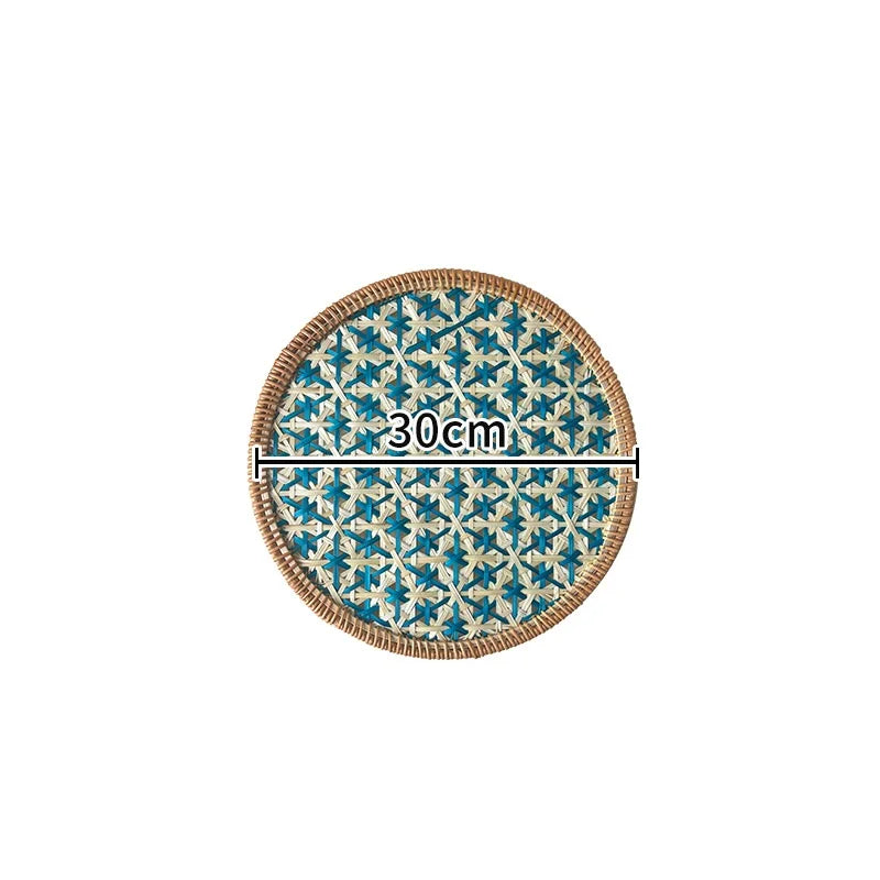 HeMu Bamboo handmade ethnic coaster pot pad placemat kitchen western restaurant insulation pad wall decoration pendant