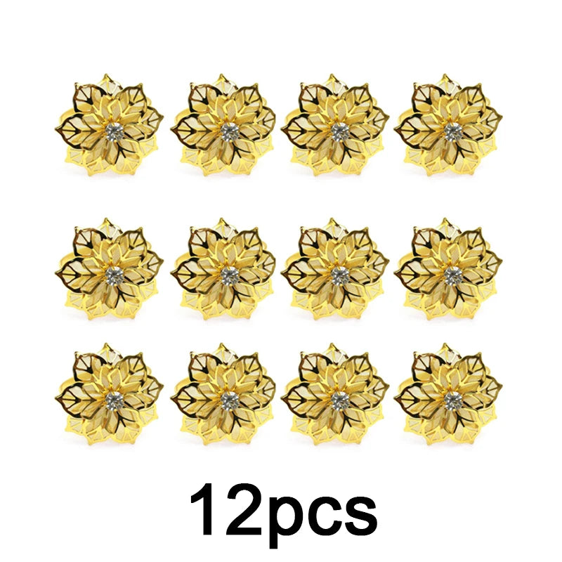delicate Flower  Design Towel Napkin Buckle Holders Wedding Party Dinner Table Decoration Exquisite high-end napkin ring