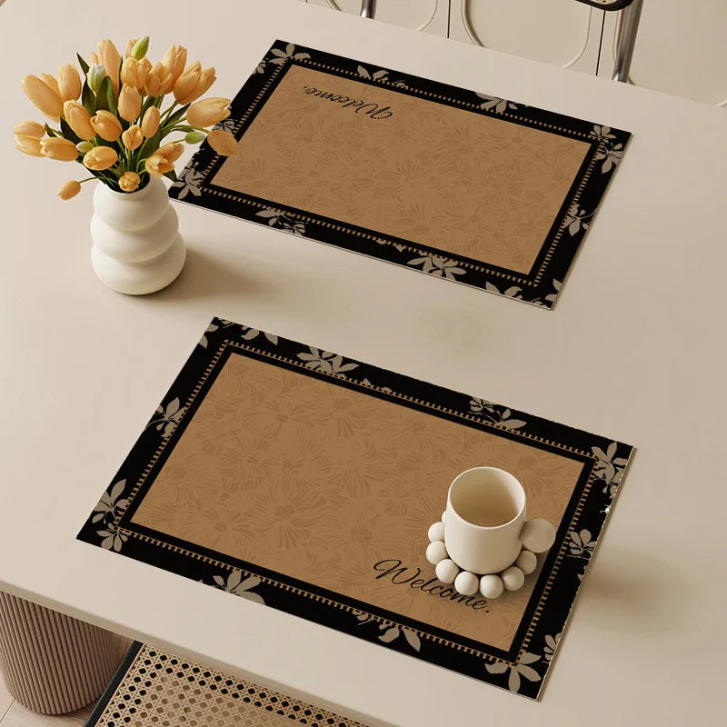 Vintage Coffee Mat Kitchen Countertop Absorbent Dish Drying Mat Coffee Bar Mat Absorbent Dish Drying Mats for Kitchen Counter