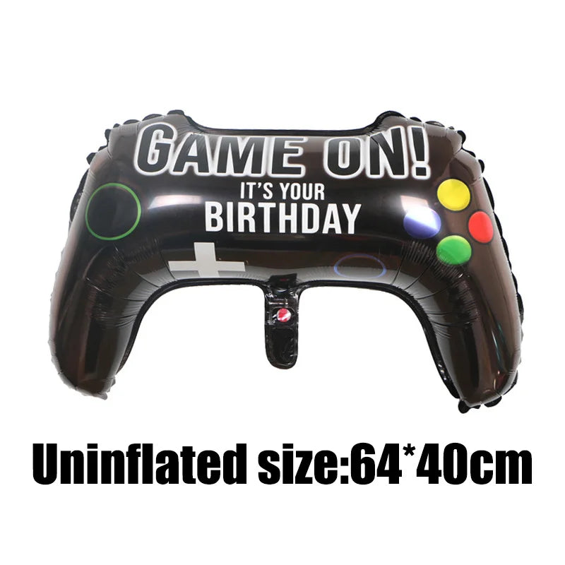 Video Game Birthday Party Favors New Paper Black White Blue Tableware Happy Birthday Plates Napkins Background Decorations Kits