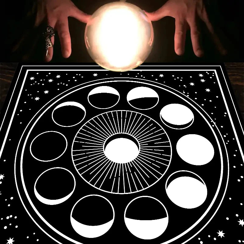 1pc Tarot card tablecloth, twelve constellations divination, starry sky altar cloth, Tarot card game decoration tablecloth