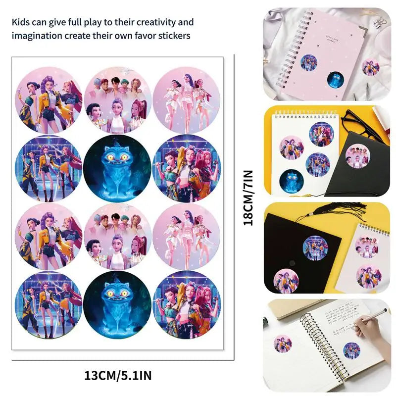 New Anime Demon Hunters Kpop Birthday Decoration Backdrop Ballon Kpop Happy Birthday Theme Plate Cup Napkin Cake Decor For Girl