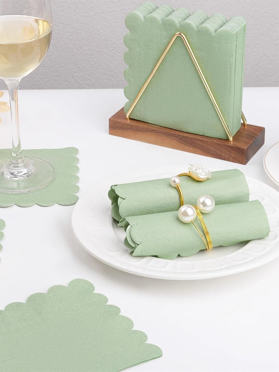 50Pcs Cocktail Napkin 2-Ply Dessert Napkins Disposable Napkins for Dinner Wedding Birthday Party Anniversary Reception Event