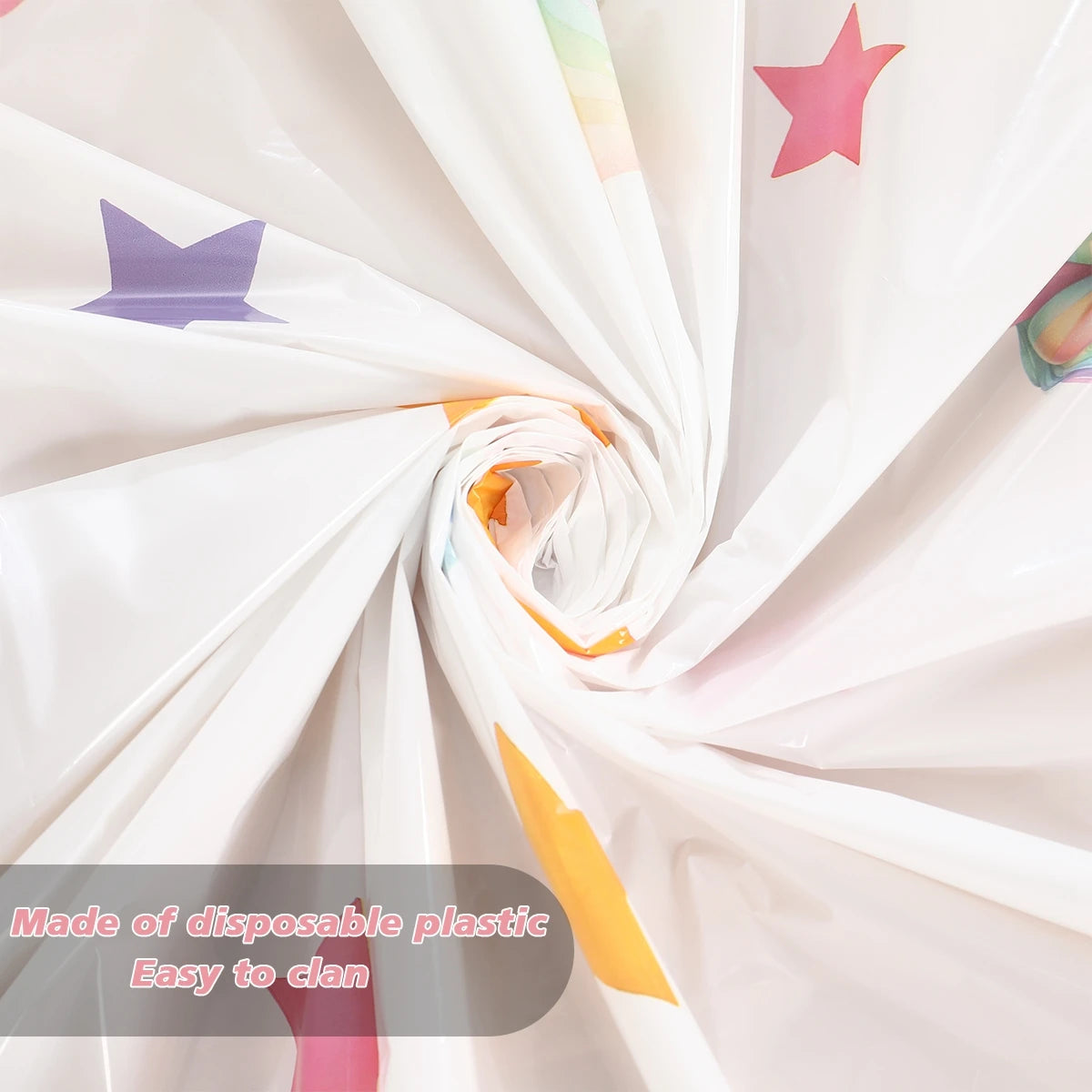 Rainbow Unicorn PE Tablecloth Happy Unicorn Theme Birthday Party Decorations Kids Favors Table Cover Girls Baby Shower Supplies