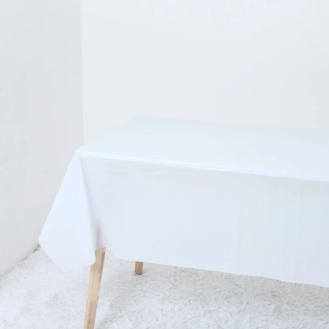 1pc Reusable Tablecloths 137x183cm BPA Free Plastic Dining Table Cover Cloth for Parties Picnic Camping Disposable Tablecloths