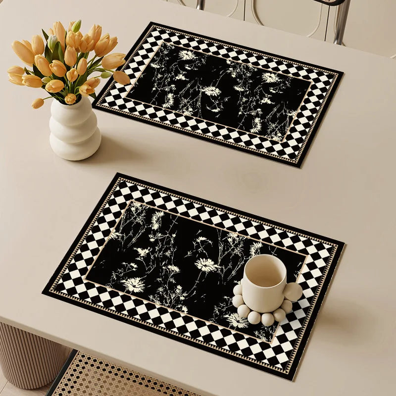 Vintage Coffee Mat Kitchen Countertop Absorbent Dish Drying Mat Coffee Bar Mat Absorbent Dish Drying Mats for Kitchen Counter