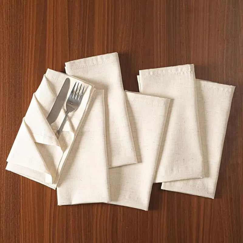Tablecloth Napkins, Durable Polyester Thickened Pads, Reusable Kitchen, Dining, Holiday Decorations