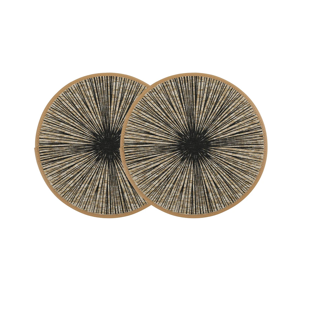 2/4/6/8pcs Round Burlap Macrame Placemats, Bohemian Jute Country Placemats, Diameter 15 Inches, for Table Decoration