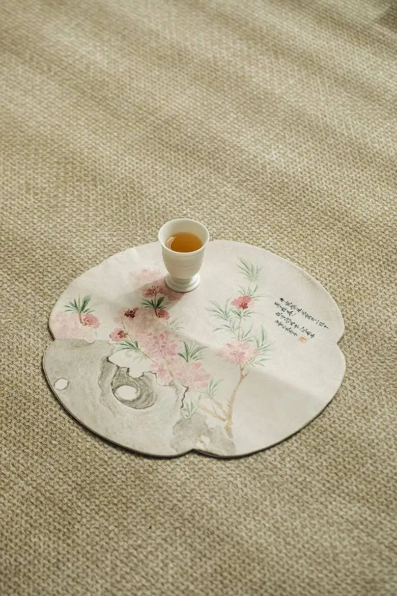 Cloud Veil Handmade Lotus Tea Table Mat Household Flag Aesthetic Waterproof Drink Coaster Dinner Napkin Decoration Collection