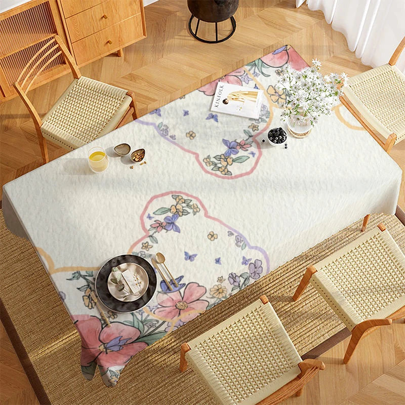 Leaf Pattern Tablecloth Restaurant Kitchen Tablecloth Living Room Home Decoration Rectangular Party Decoration
