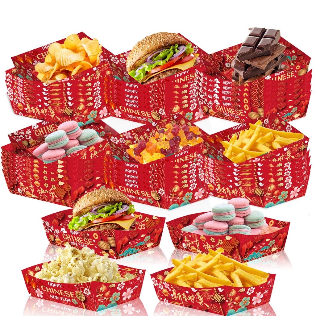 Chinese Spring Festival Banner Gifts Bags Food Tray Napkins Tablecloth Wine Bottle Stickers Happy New Year 2026 Party Decor