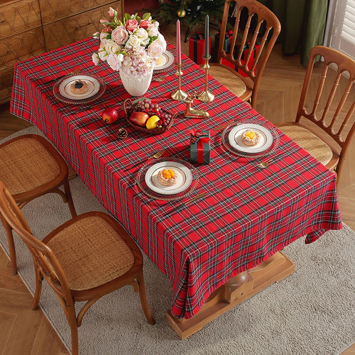 Checkered Tablecloth, Suitable For Holiday Parties, Banquets, Restaurants, Kitchen Decoration