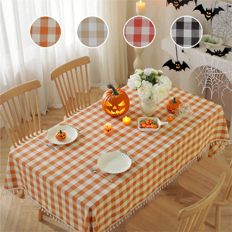 European Style Fresh Checkered Tablecloth For Kitchen, Wedding, And Holiday Dining Table Decoration