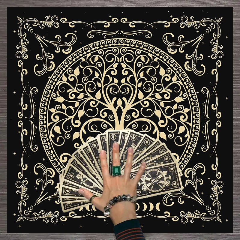 1pc Tarot card tablecloth, twelve constellations divination, starry sky altar cloth, Tarot card game decoration tablecloth
