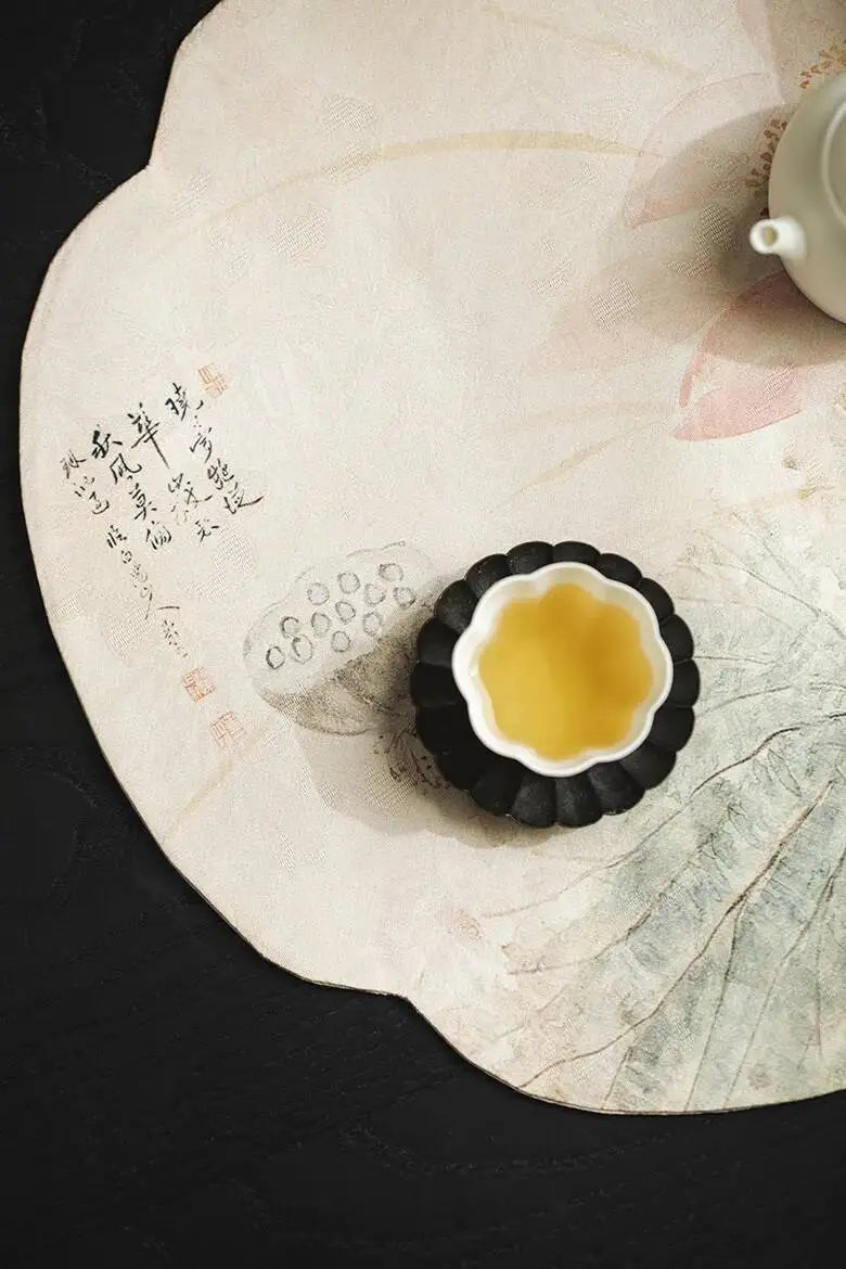 Cloud Veil Handmade Lotus Tea Table Mat Household Flag Aesthetic Waterproof Drink Coaster Dinner Napkin Decoration Collection