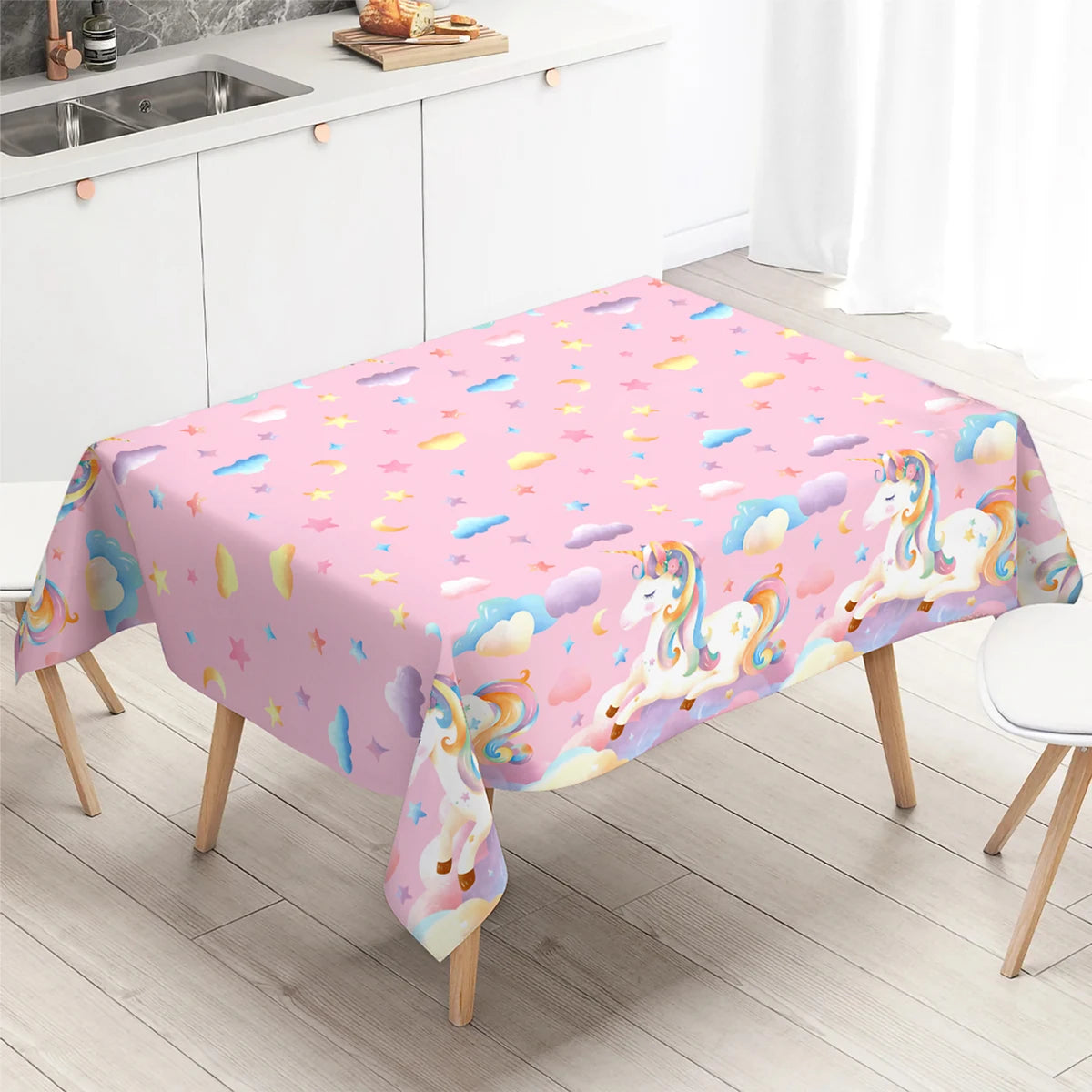 Rainbow Unicorn PE Tablecloth Happy Unicorn Theme Birthday Party Decorations Kids Favors Table Cover Girls Baby Shower Supplies