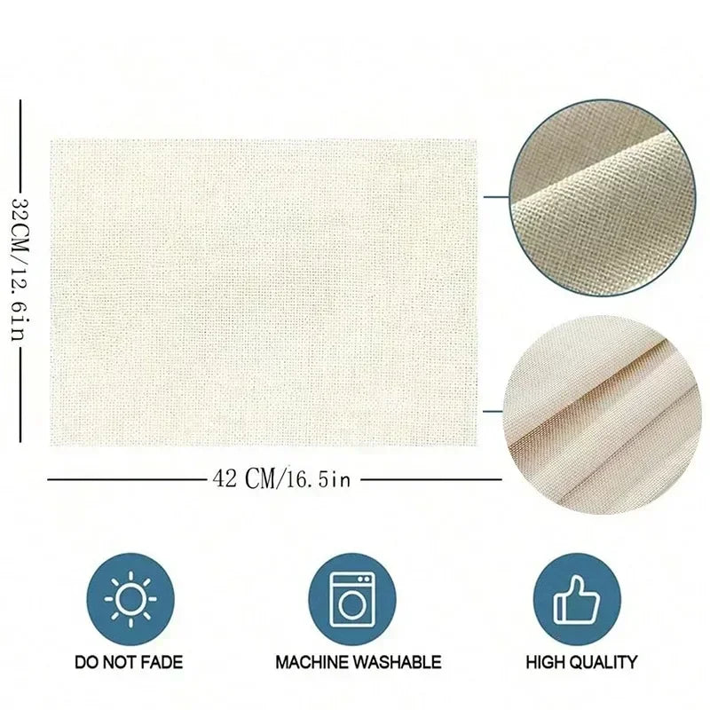 Christmas Gnomes  Placemats Mats Linen Placemats Washable Waterproof Rectangle Table Mat for Kitchen Dining Dinner