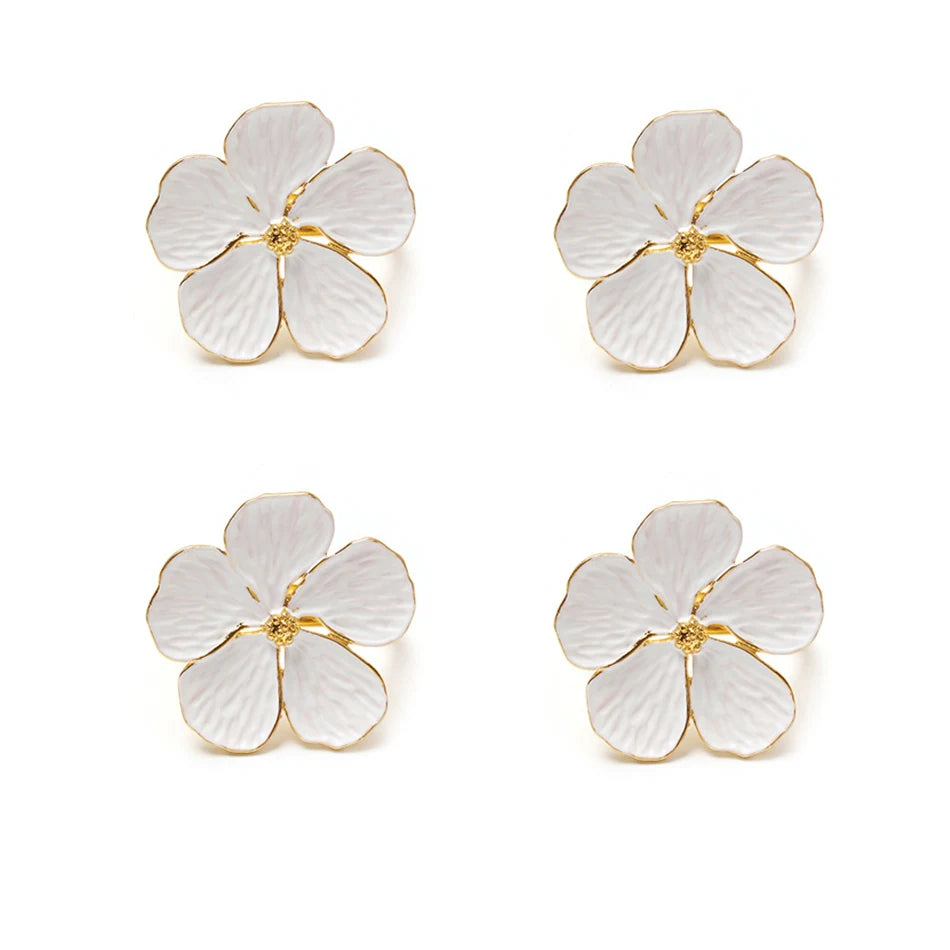 4PCS Metal Napkin Rings,Simple Ring Models Napkin Buckle, Wedding Napkin Holder,for Dining Room Family Dinner Table Decor