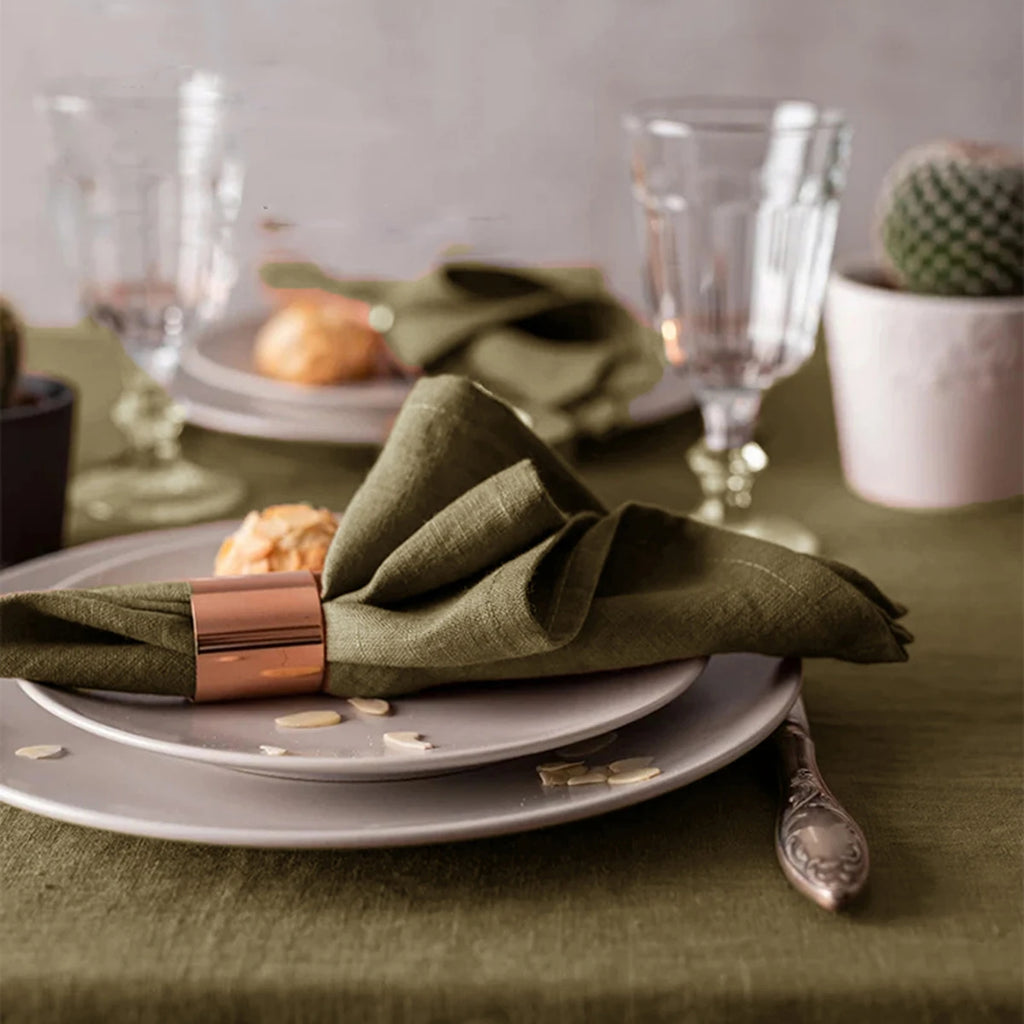 Set Of 6 40x40cm Table Cloth Napkins Durable Polyester Thicken Placemat Reusable for Kitchen Dining  Wedding Decoration