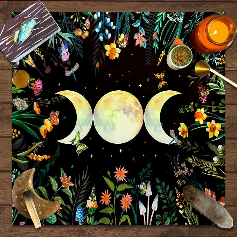 1pc Tarot card tablecloth, twelve constellations divination, starry sky altar cloth, Tarot card game decoration tablecloth