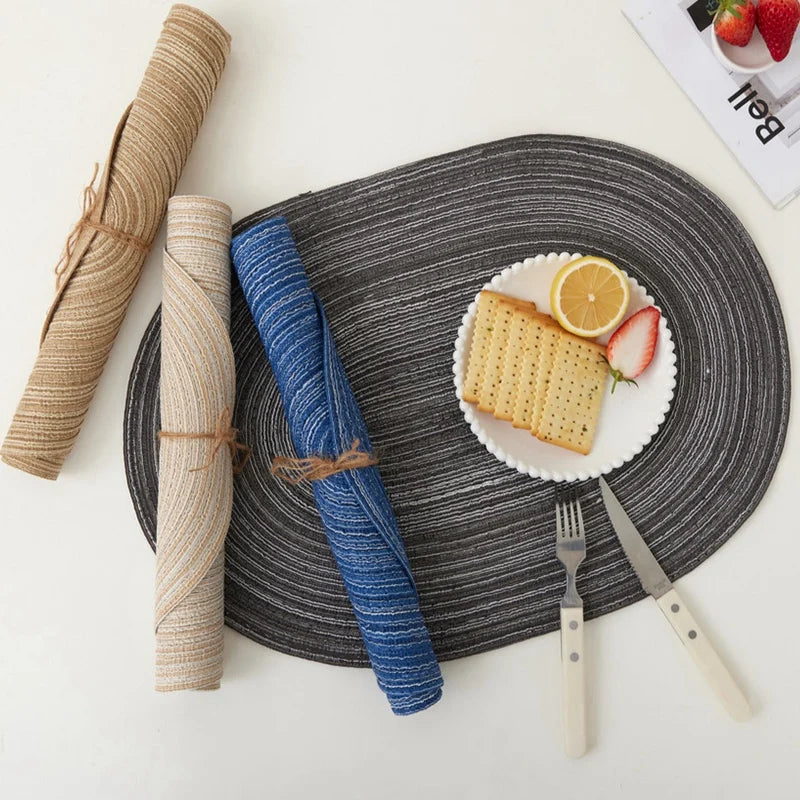 Placemats Set of 4,Heat resistant pad,Place Mat Washable Table Mats for Kitchen Dining Table Mixed Color Non-Slip Place mats