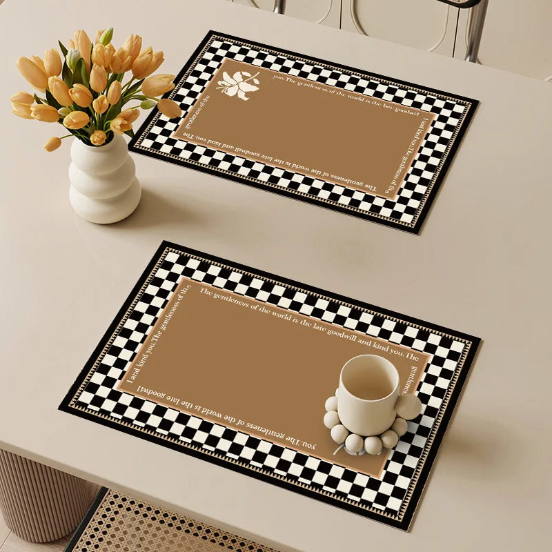 Vintage Coffee Mat Kitchen Countertop Absorbent Dish Drying Mat Coffee Bar Mat Absorbent Dish Drying Mats for Kitchen Counter