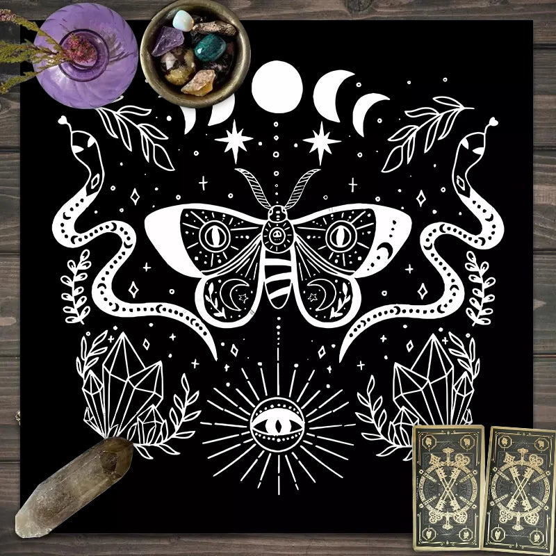 1pc Tarot card tablecloth, twelve constellations divination, starry sky altar cloth, Tarot card game decoration tablecloth