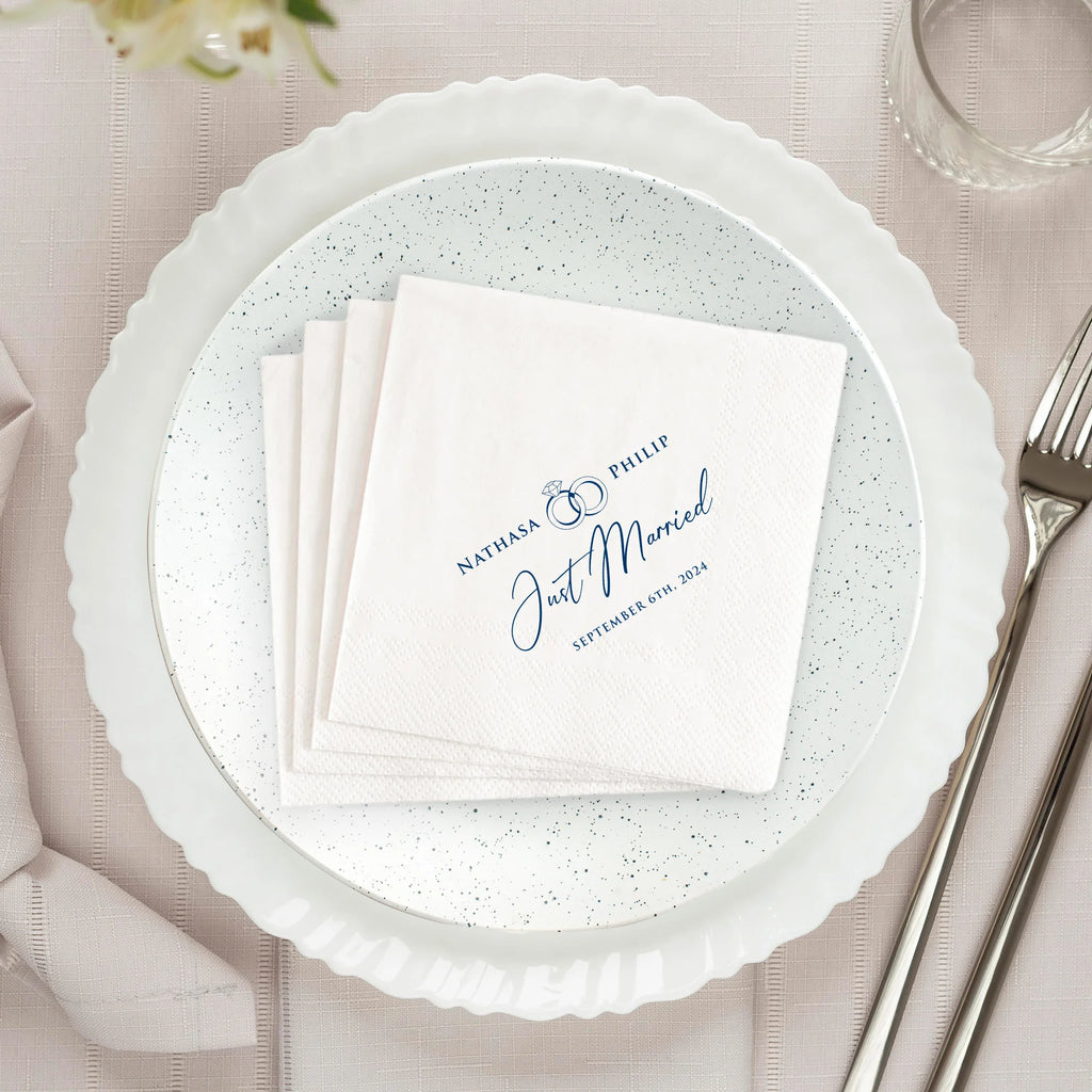 Personalized Paper Napkins for Wedding Custom Napkins of Your Text 50-500pcs Disposable Napkins for Cocktail Party Hen Party