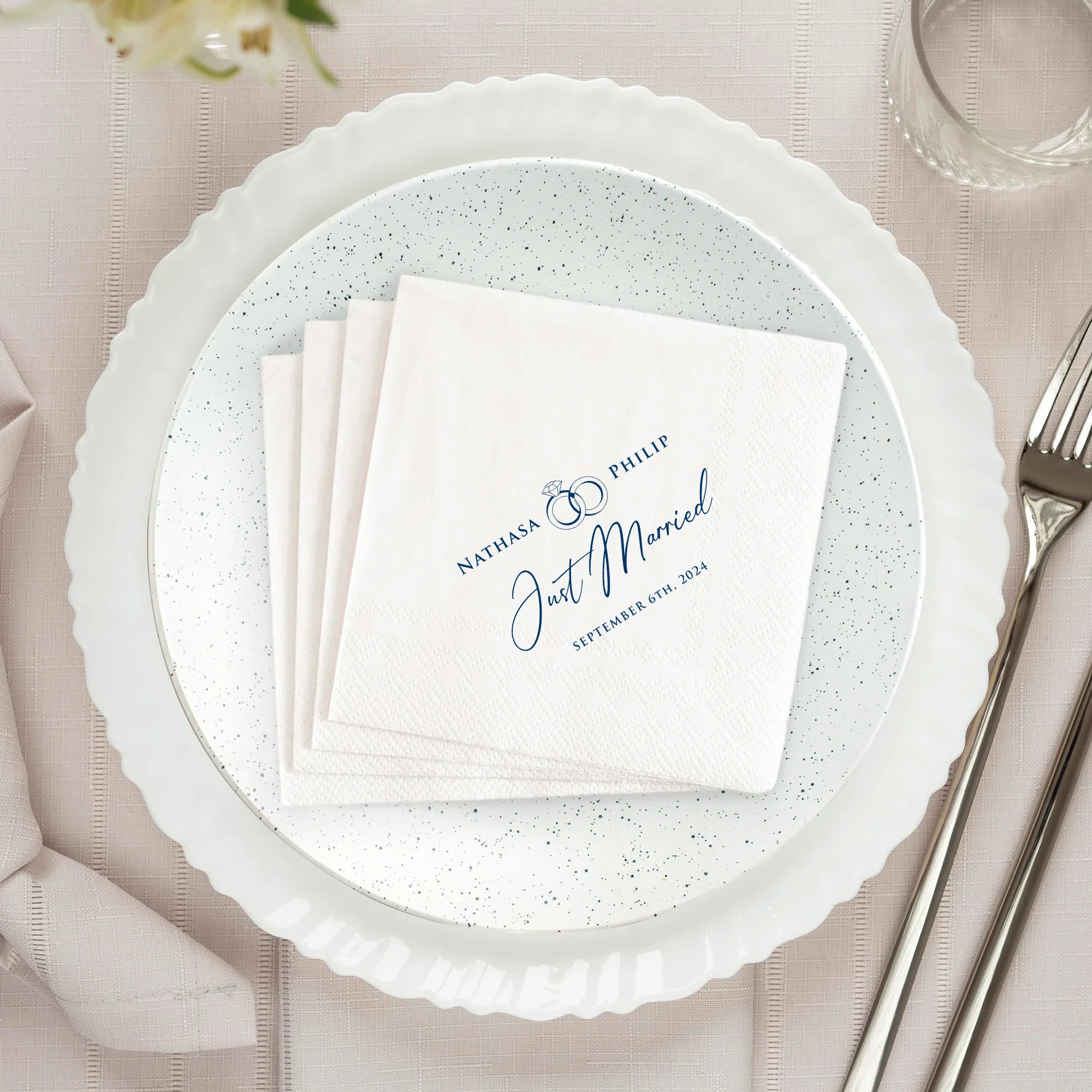 Personalized Paper Napkins for Wedding Custom Napkins of Your Text 50-500pcs Disposable Napkins for Cocktail Party Hen Party