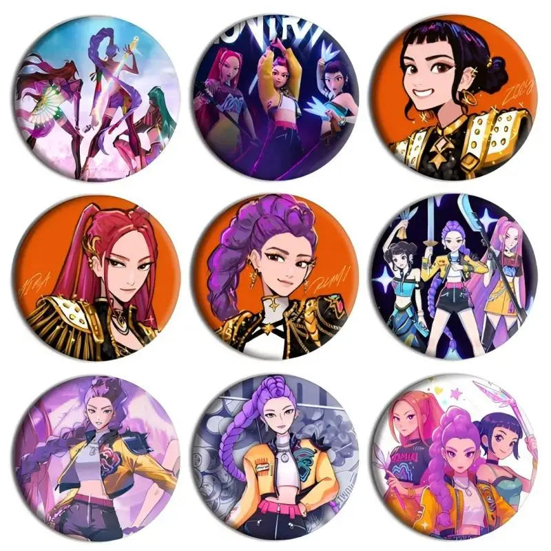 New Anime Demon Hunters Kpop Birthday Decoration Backdrop Ballon Kpop Happy Birthday Theme Plate Cup Napkin Cake Decor For Girl