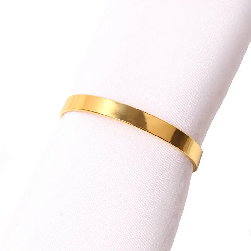 50pcs/lot Golden Napkin Rings Simple Serviette Holder For Wedding Party Banquet Adornment