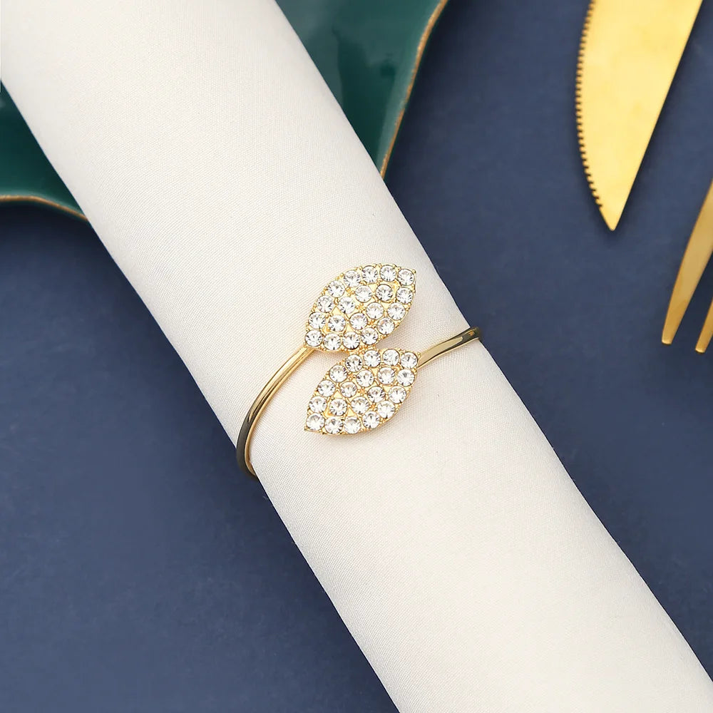 Hotel model room golden ring napkin buckle napkin ring Western restaurant metal napkin circle cloth ring