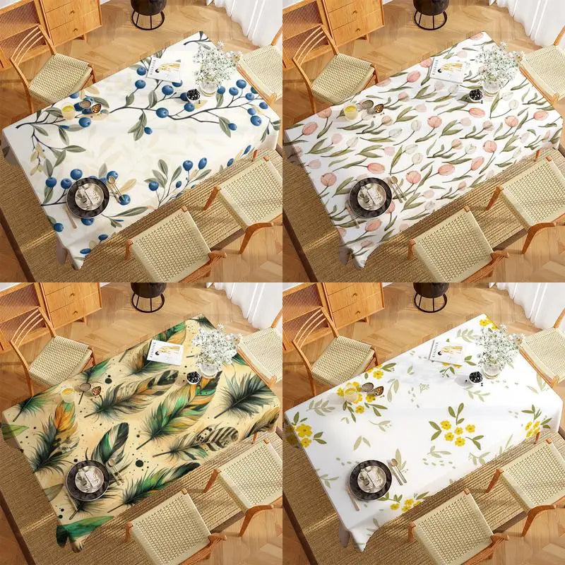 Blueberry Branch Tablecloth Restaurant Kitchen Tablecloth Living Room Home Decoration Rectangular Party Decoration