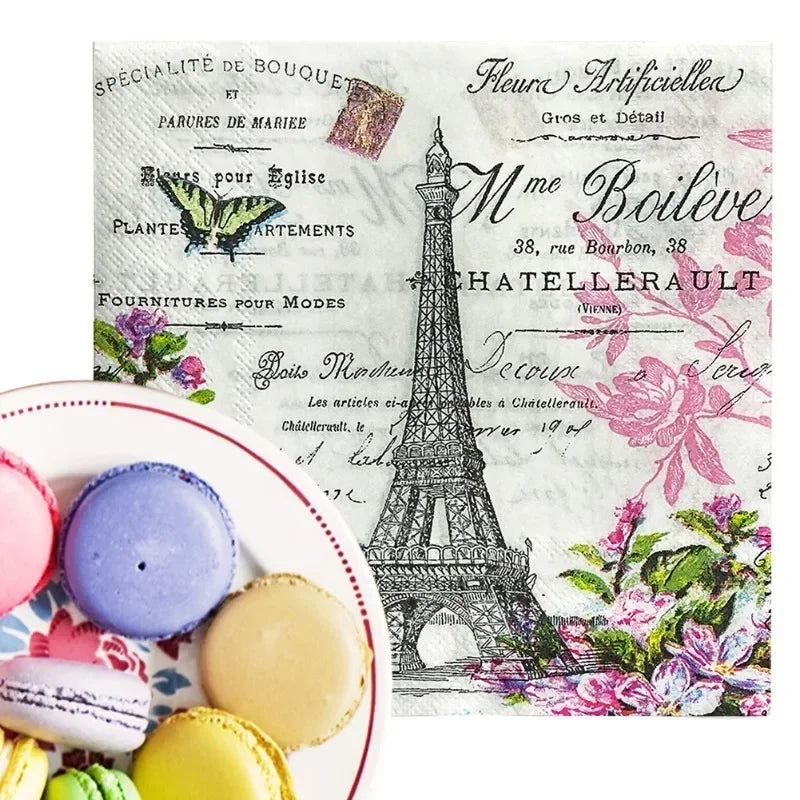 20pcs 33*33cm Titan Butterfly Element Party Decoration Disposable Paper Placemats Colorful Napkins Butterfly Bone Bart Paper