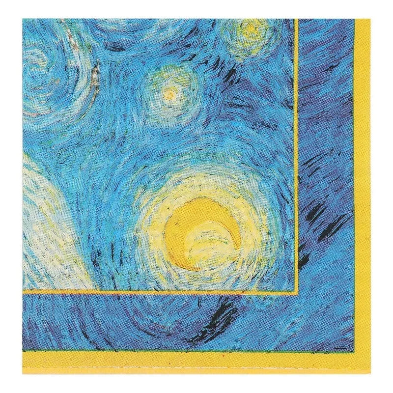 20pcs 25cm 3Layer Blue Starry Night Printed Napkins Birthday Party Disposable Atmosphere Paper DIY Decoupage Paper