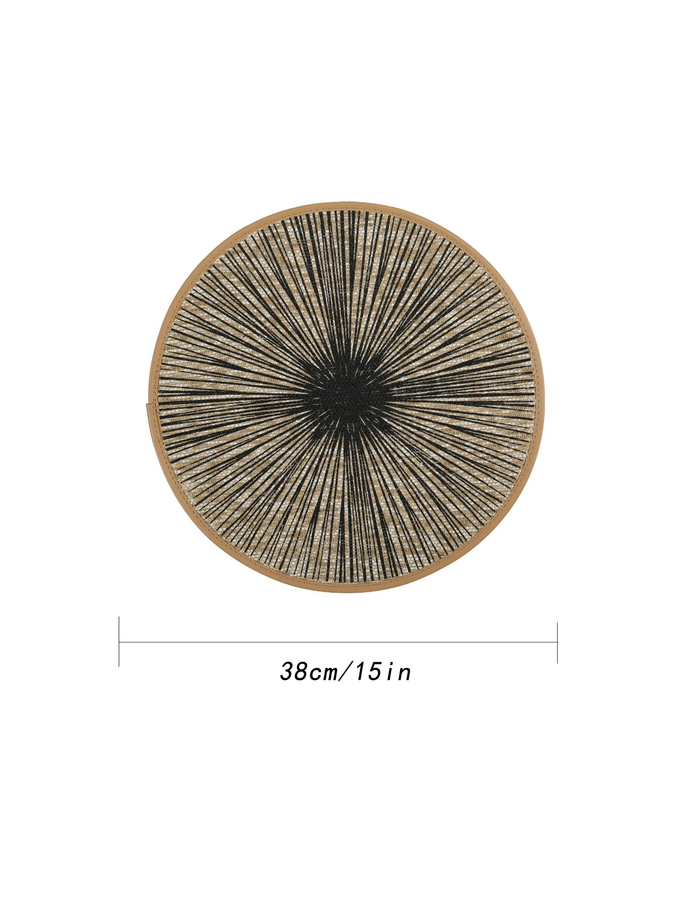 2/4/6/8pcs Round Burlap Macrame Placemats, Bohemian Jute Country Placemats, Diameter 15 Inches, for Table Decoration