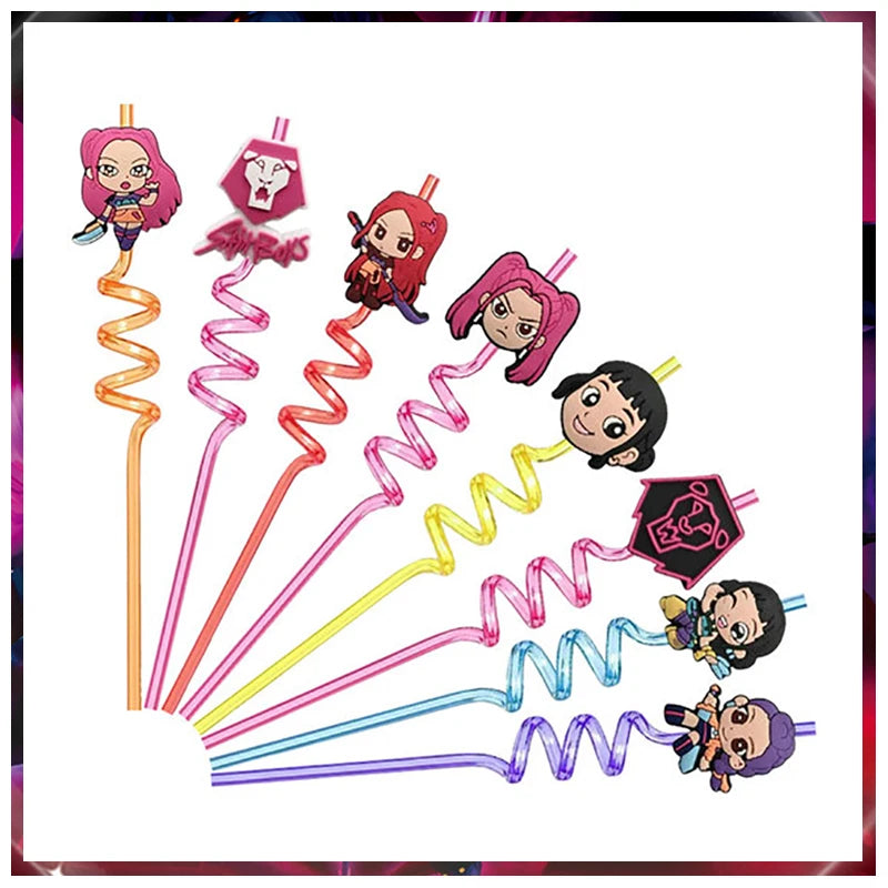 Kpop Demon Hunters Birthday Decorations Saja Boys Purple Napkins Plates Tableware Kpop Demon Hunter Birthday Party Favors Supply