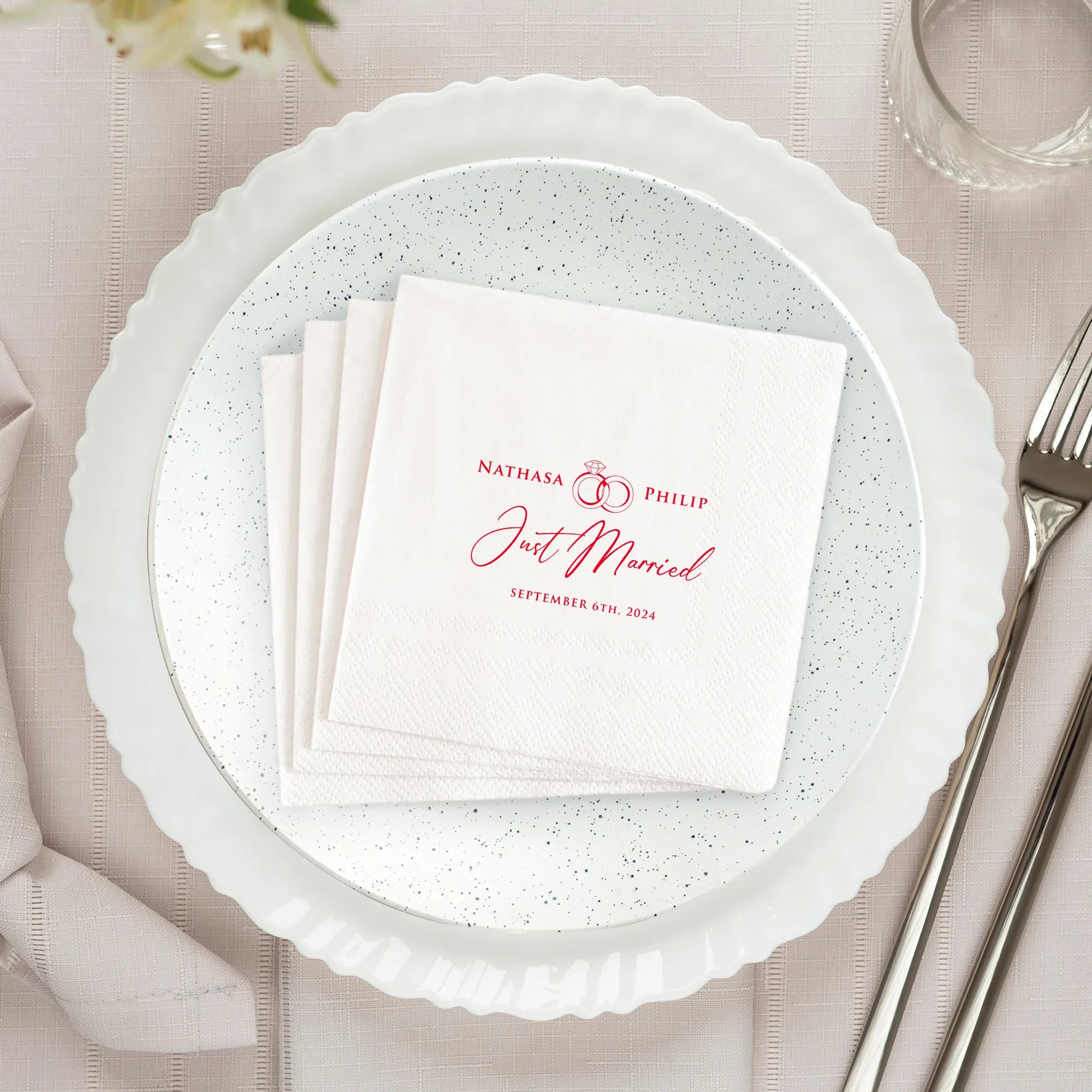 Personalized Paper Napkins for Wedding Custom Napkins of Your Text 50-500pcs Disposable Napkins for Cocktail Party Hen Party