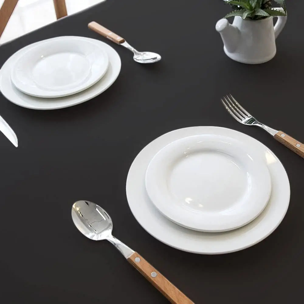 Solid black conference banquet hotel dining table exhibition advertising tablecloth officetable cloth art rectangular tablecloth