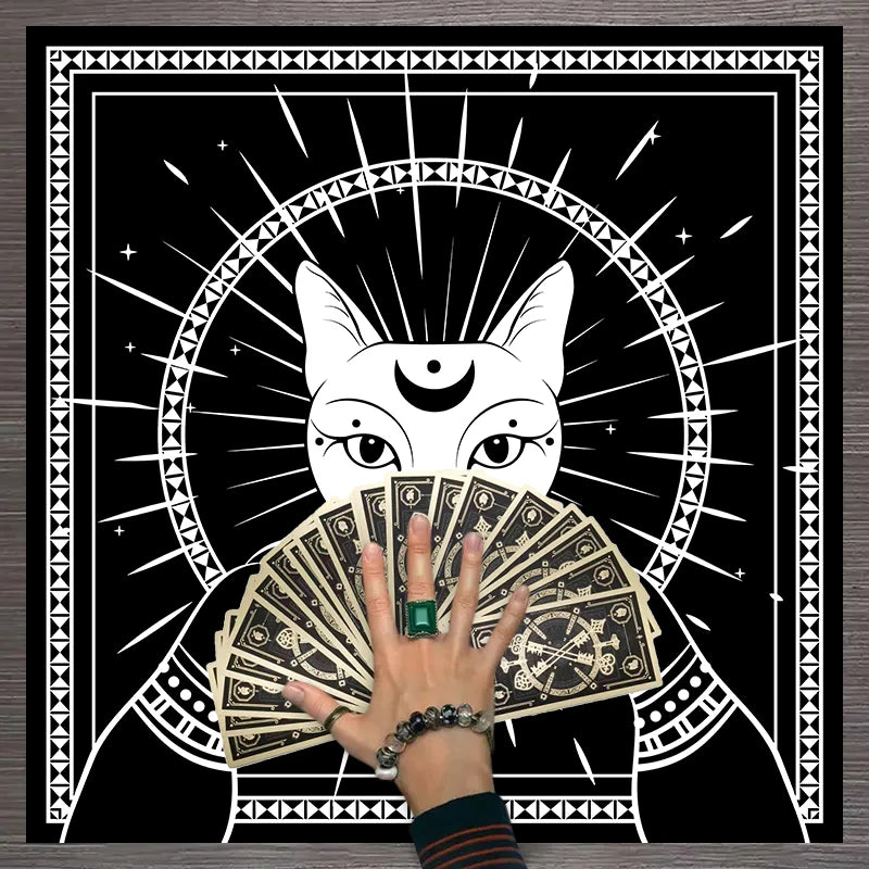 1pc Tarot card tablecloth, twelve constellations divination, starry sky altar cloth, Tarot card game decoration tablecloth