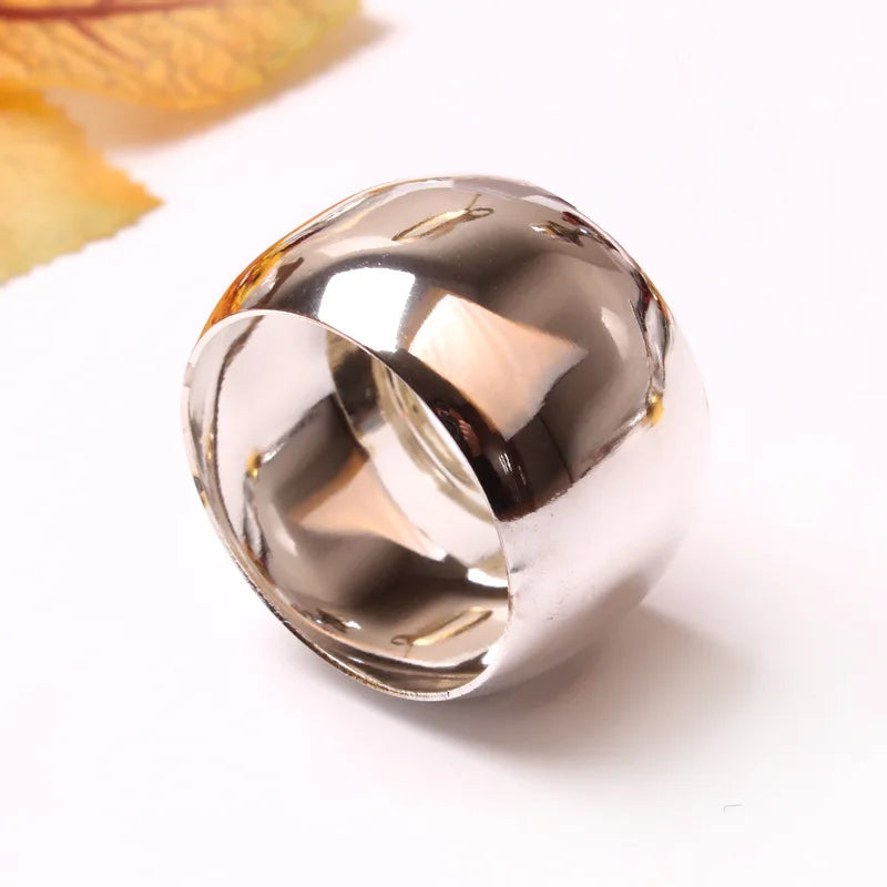 Hotel model room golden ring napkin buckle napkin ring Western restaurant metal napkin circle cloth ring
