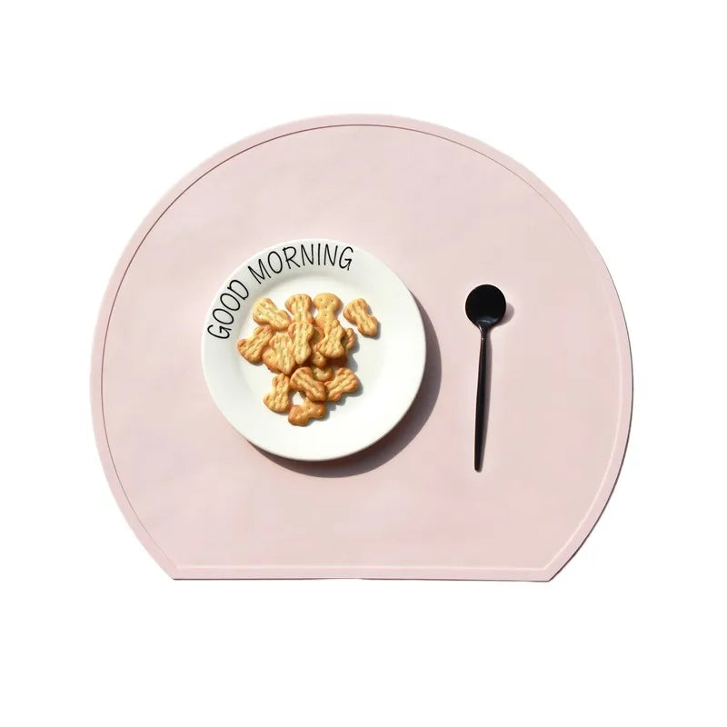 1/4/6Pcs Round Silicone Placemats for Dinner Table Non-Slip Heat Resistant Tableware Pads Mats for Kitchen Dining Patio 식탁매트